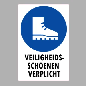 veiligheidsschoenen verplicht sticker