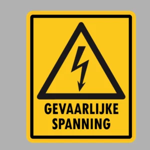 gevaarlijke spanning sticker