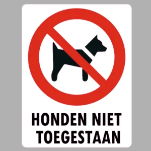 honden niet toegestaan sticker