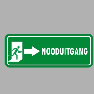 nooduitgang rechts sticker