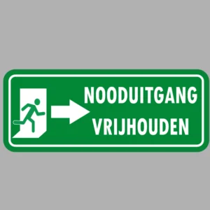 nooduitgang vrijhouden