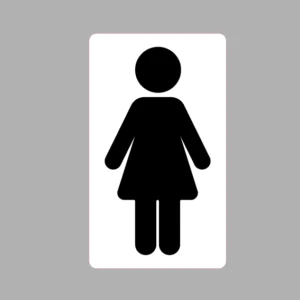 dames wc sticker